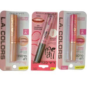 L.A. Colors Lip Gloss & Lip Oil Set With Vitamin E Enriched Formula For Moisturi